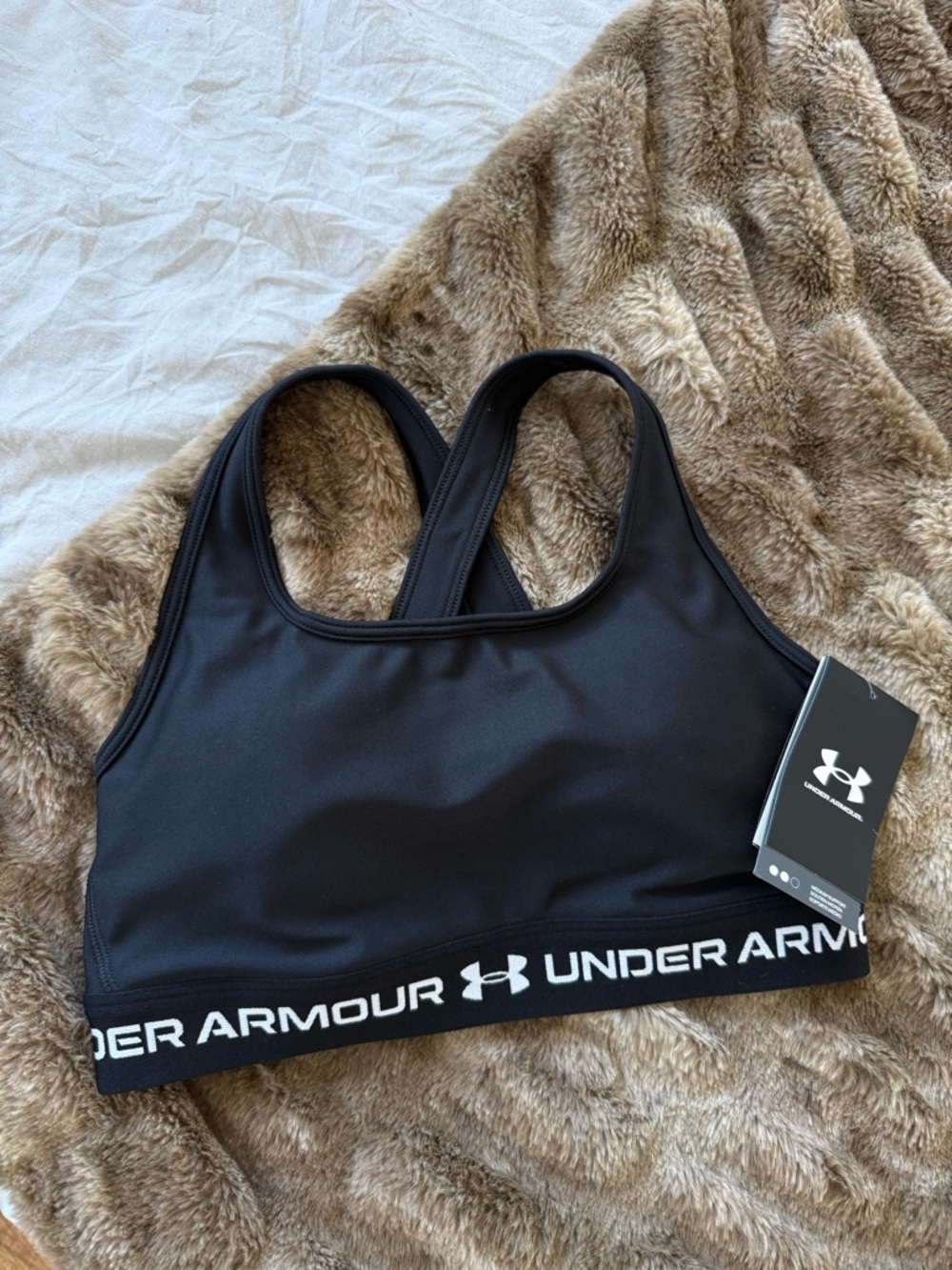 NEW Under Armour Black Racerback Sports Bra